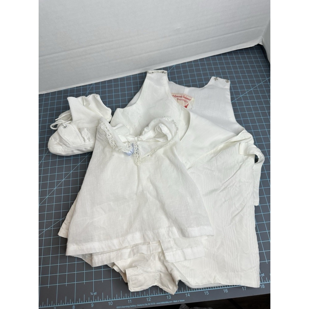 Baby Boy WHITE CHRISTENING OUTFIT  VTG